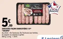 E.Leclerc Socopa Saucisses façon charcutière offre