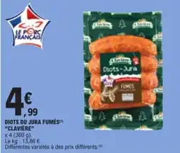 E.Leclerc Clavière Diots du Jura offre
