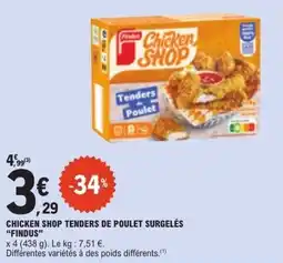 E.Leclerc FINDUS Chicken Shop Tenders de Poulet offre