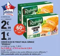 E.Leclerc Réghalal Cordon Bleu de Poulet offre