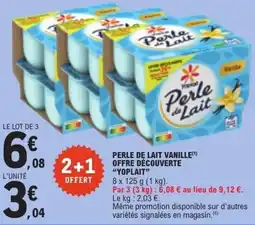 E.Leclerc Yoplait Perle de Lait offre