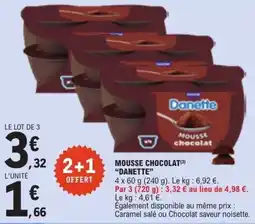 E.Leclerc Danette Mousse chocolat offre