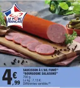 E.Leclerc Bourgogne Salaisons saucisson a l'ail fume offre