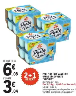 E.Leclerc Yoplait Perle de Lait offre