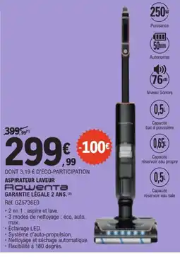 E.Leclerc Rowenta Aspirateur laveur offre