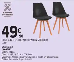E.Leclerc NORDIA Chaise offre