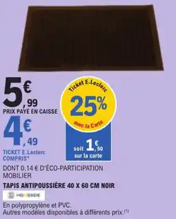 E.Leclerc HOMESIDE TAPIS ANTIPOUSSIÈRE offre