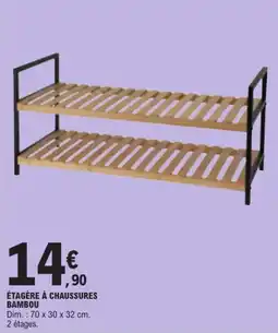 E.Leclerc ÉTAGÈRE À CHAUSSURES BAMBOU offre