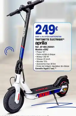 E.Leclerc Aprilia trottinette électrique offre