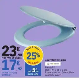 E.Leclerc HOMESIDE ABATTANT WC BLEU offre