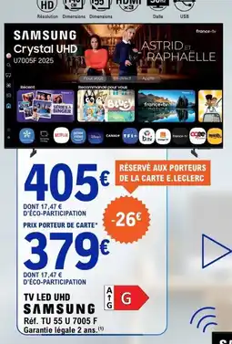 E.Leclerc SAMSUNG TV LED UHD offre