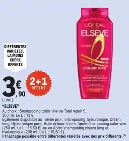 E.Leclerc ELSEVE Shampooing color vive offre