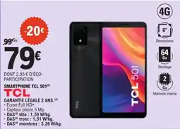 E.Leclerc TCL SMARTPHONE TCL 501 offre