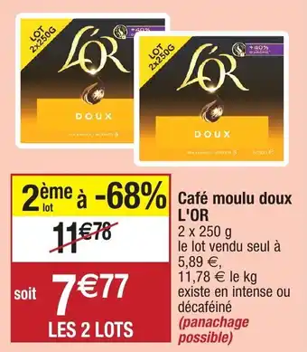 Café moulu doux L'OR
