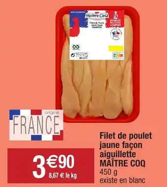 Migros Filet de poulet jaune façon aiguillette offre