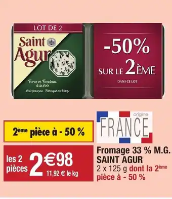 Migros Fromage 33% M.G. SAINT AGUR offre