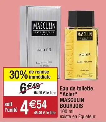 Migros Eau de toilette "acier" MASCULIN BOURJOIS offre