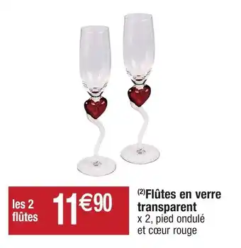 Migros Flûtes en verre transparent offre