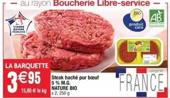 Cora x Carrefour Steak haché pur bœuf offre