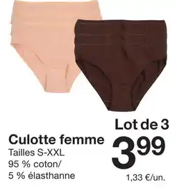 Zeeman Culotte femme offre