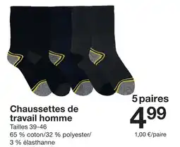 Zeeman Chaussettes de travail homme offre