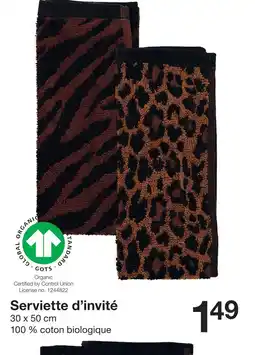 Zeeman Serviette d’invité offre