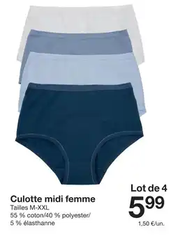 Zeeman Culotte midi femme offre