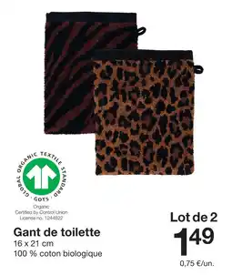 Zeeman Gant de toilette offre