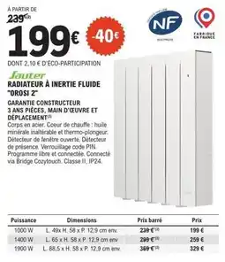 E.Leclerc Brico Sauter - radiateur à inertie fluide orsi 2 offre