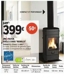 E.Leclerc Brico Invicta - poêle à bois remilly offre