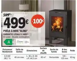 E.Leclerc Brico Poêle à bois alna offre