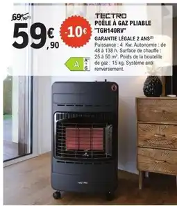 E.Leclerc Brico Tectro - poêle à gaz pliable tghi 1480v offre
