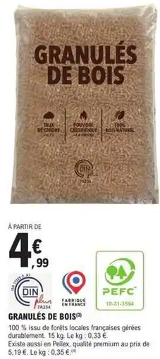 E.Leclerc Brico Granules de bois offre