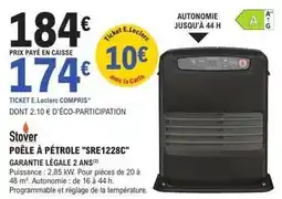E.Leclerc Brico E.leclerc - poêle à pétrole sre1228c offre