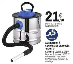 E.Leclerc Brico As garden - aspirateur à cendres et granulés skallys offre
