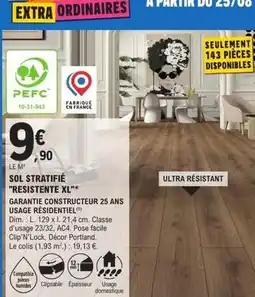 E.Leclerc Brico Dim - sol stratifié resistente xl offre