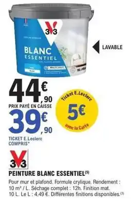 E.Leclerc Brico Complet - peinture blanc essential offre