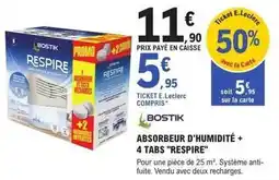E.Leclerc Brico Promo - absorbeur d'humidité + 4 tabs respire offre