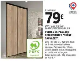 E.Leclerc Brico Dim - portes de placard coulissants chene sauvage offre
