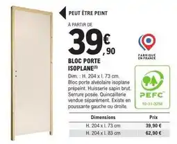 E.Leclerc Brico Dim - bloc porte isoplane offre
