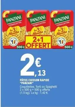 E.Leclerc Express Panzani - pates cuisson rapide offre