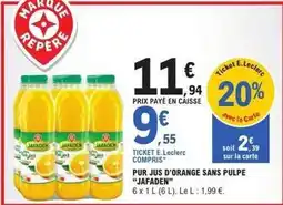 E.Leclerc Express Orange - pur jus d'orange sans pulpe offre