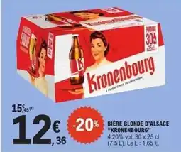 E.Leclerc Express Kronenbourg - bière blonde d'alsace offre