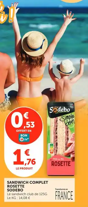 Sodebo Sandwich complet rosette