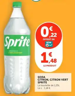 Utile Sprite soda citron, citron vert offre