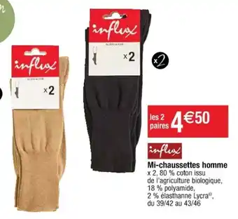 Cora x Carrefour Mi-chaussettes homme offre