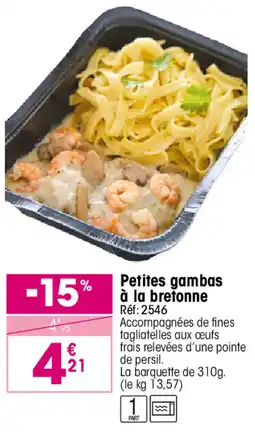 Croque Gel Petites gambas à la bretonne offre