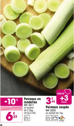 Croque Gel Poireaux en rondelles offre