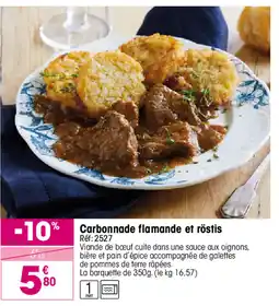 Croque Gel Carbonnade flamande et röstis offre