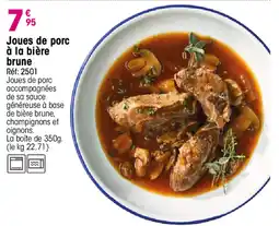 Croque Gel Joues de porc à la bière brune offre